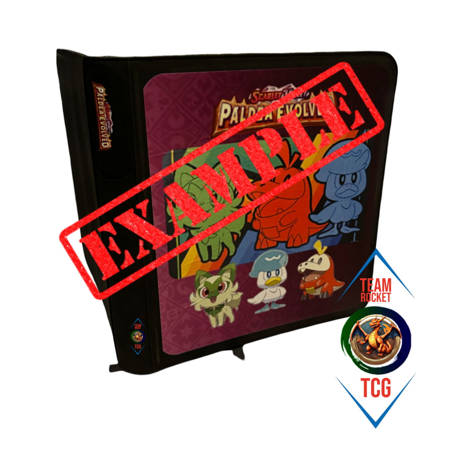 Custom 12 pocket binder met bedrukking-volledige kaft voorkant naar eigen keuze